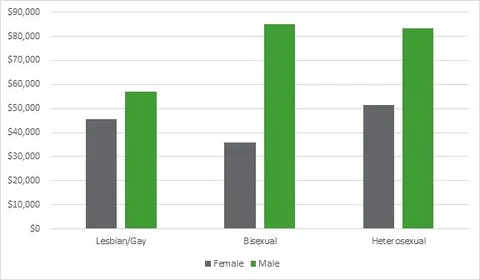 Average Income by Gender and Sexual Orientation